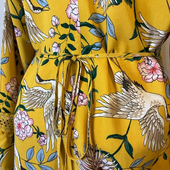 Xhilaration Womens Empire Waist Jacobean Print Dress Tunic Size M - Picture 7 of 13